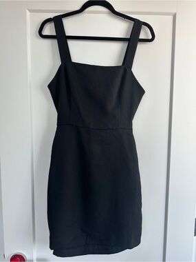 Wilfred Black Square-Neck Mini Dress